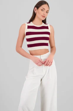Shasa Stripped Woven Top