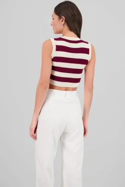 Shasa Stripped Woven Top