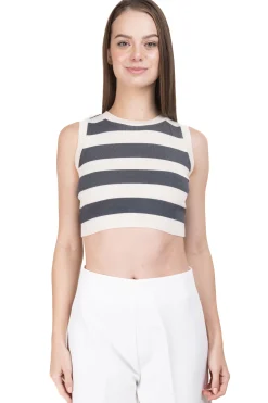 Shasa Stripped Woven Top
