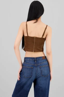 Shasa Suede Corset Blouse