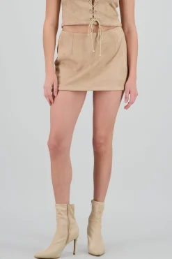 Shasa Suede Mini Skirt