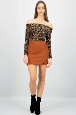 Shasa Suede Mini Skirt