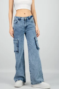 Shasa Symmetrical Two Pocket Cargo Jeans