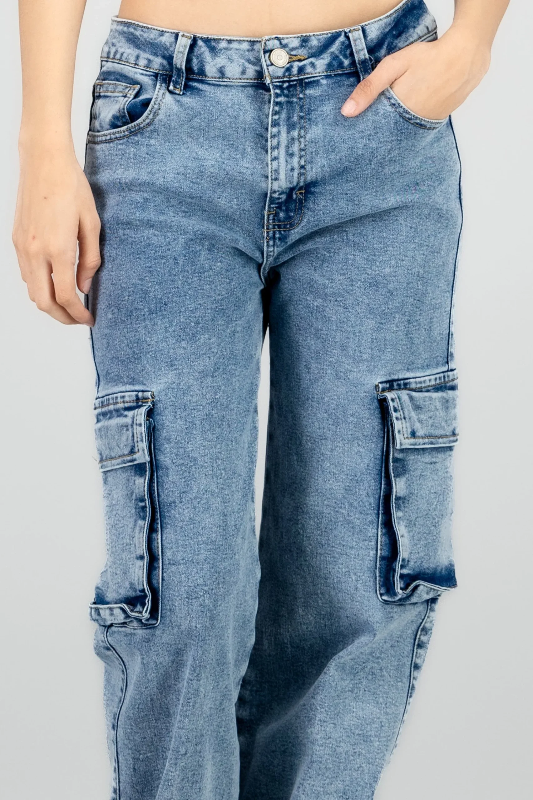Shasa Symmetrical Two Pocket Cargo Jeans