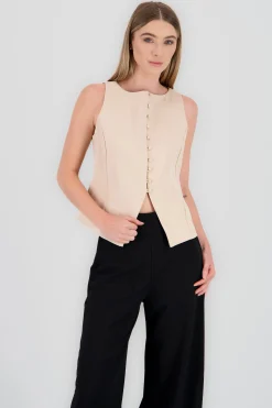 Shasa Tailored Button Vest