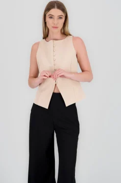Shasa Tailored Button Vest