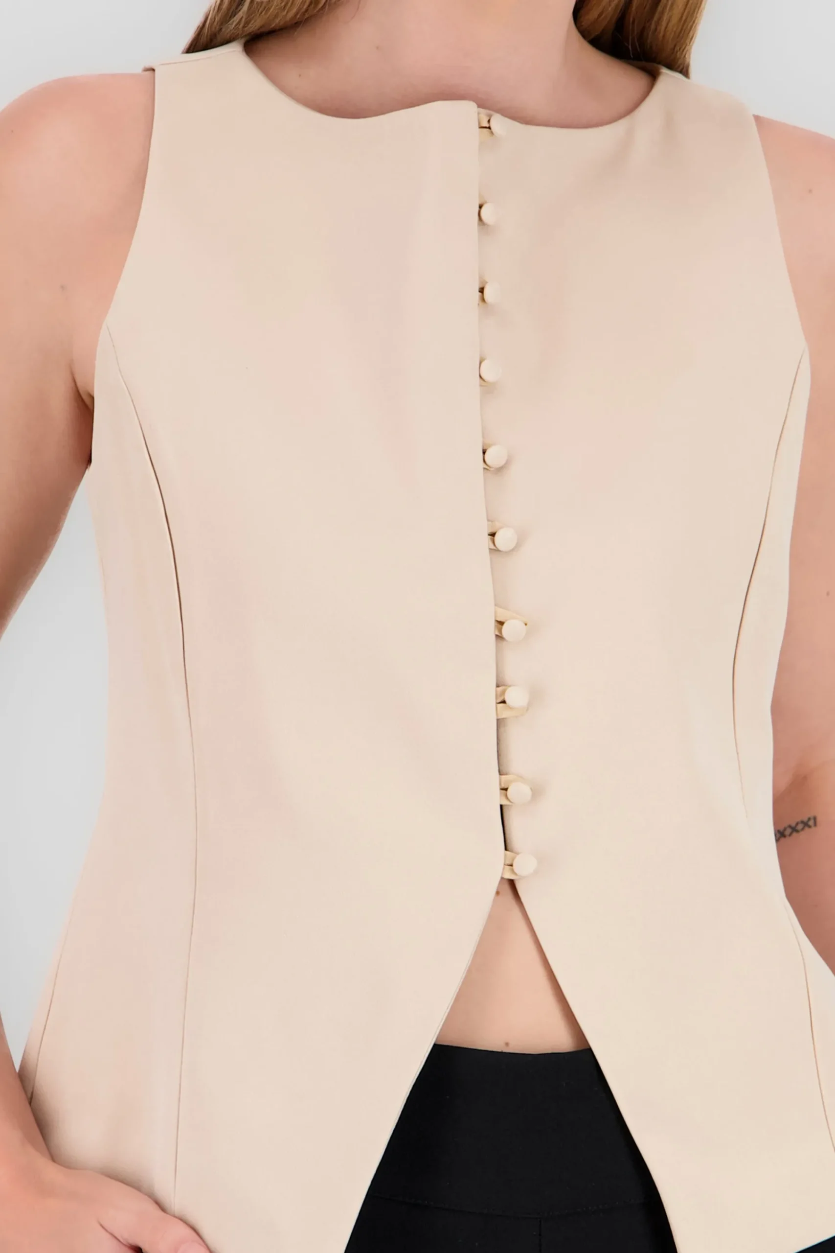 Shasa Tailored Button Vest
