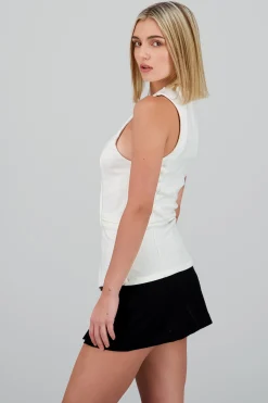 Shasa Tailored Button-Up Blouse