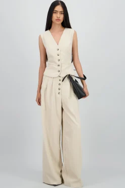 Shasa Tailored Pants with Buttons