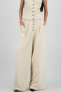 Shasa Tailored Pants with Buttons