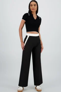 Shasa Tailored Pants with Button