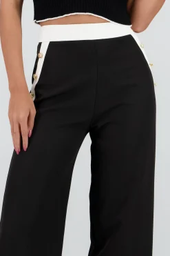 Shasa Tailored Pants with Button