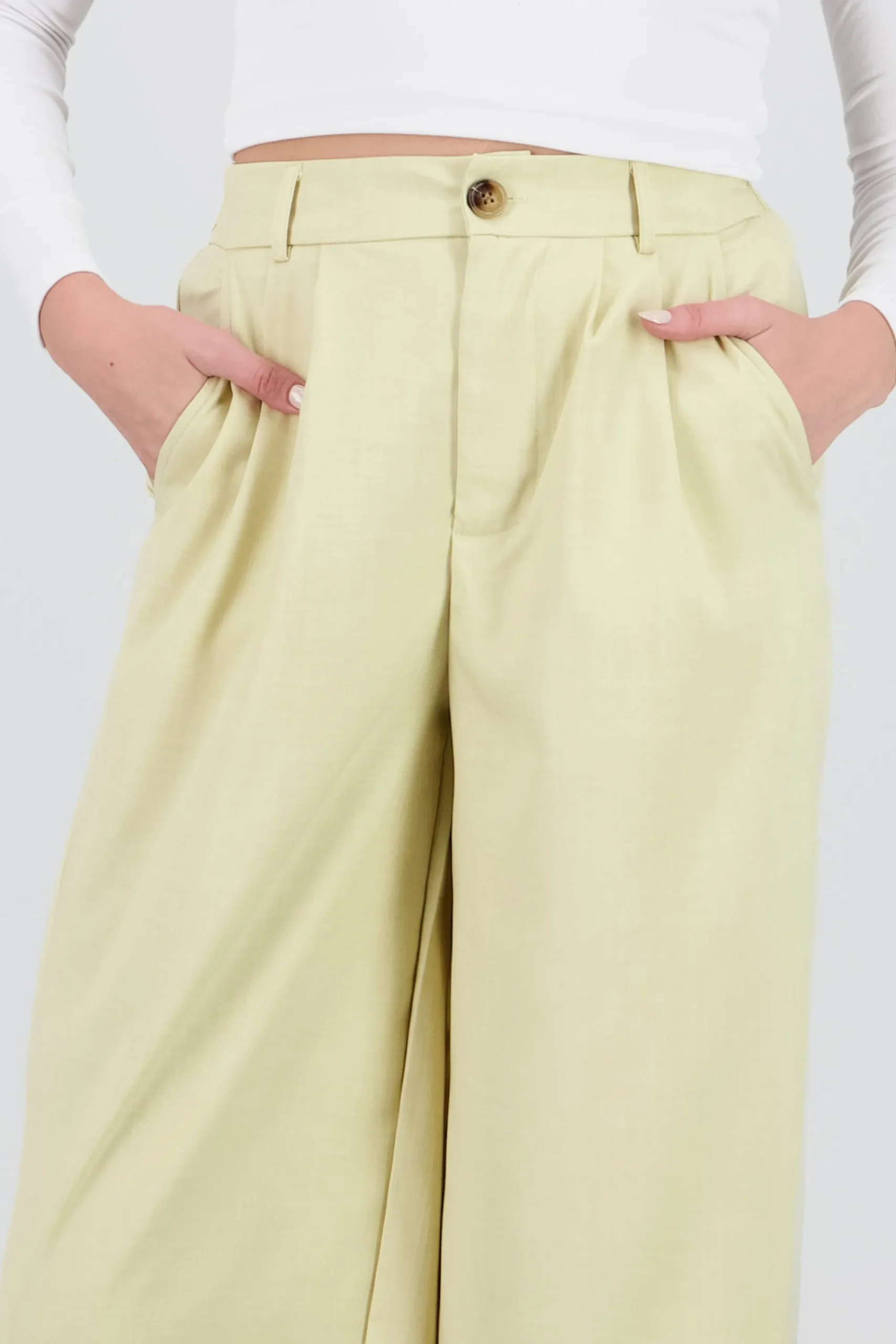 Shasa Tailored Pants with Pleat Detail