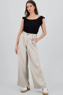 Shasa Tailored Pants with Pleat Detail