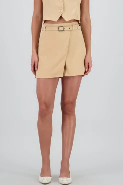 Shasa Tailored Skort with Belt Detail