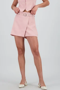 Shasa Tailored Skort with Belt Detail