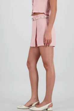 Shasa Tailored Skort with Belt Detail