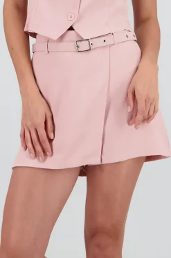 Shasa Tailored Skort with Belt Detail