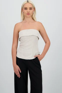 Shasa Tailored Strapless Top
