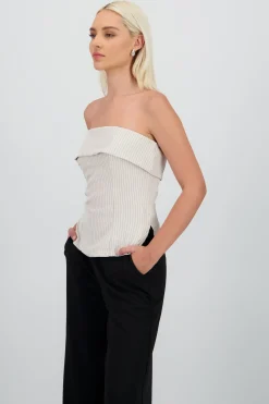 Shasa Tailored Strapless Top
