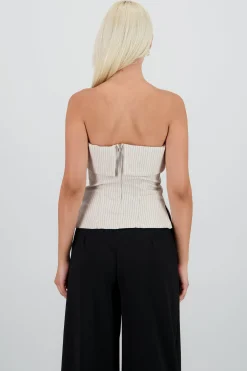 Shasa Tailored Strapless Top