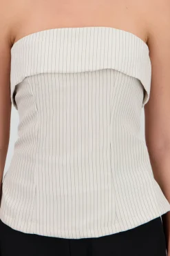 Shasa Tailored Strapless Top