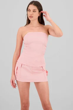 Shasa Tailored Strapless Top