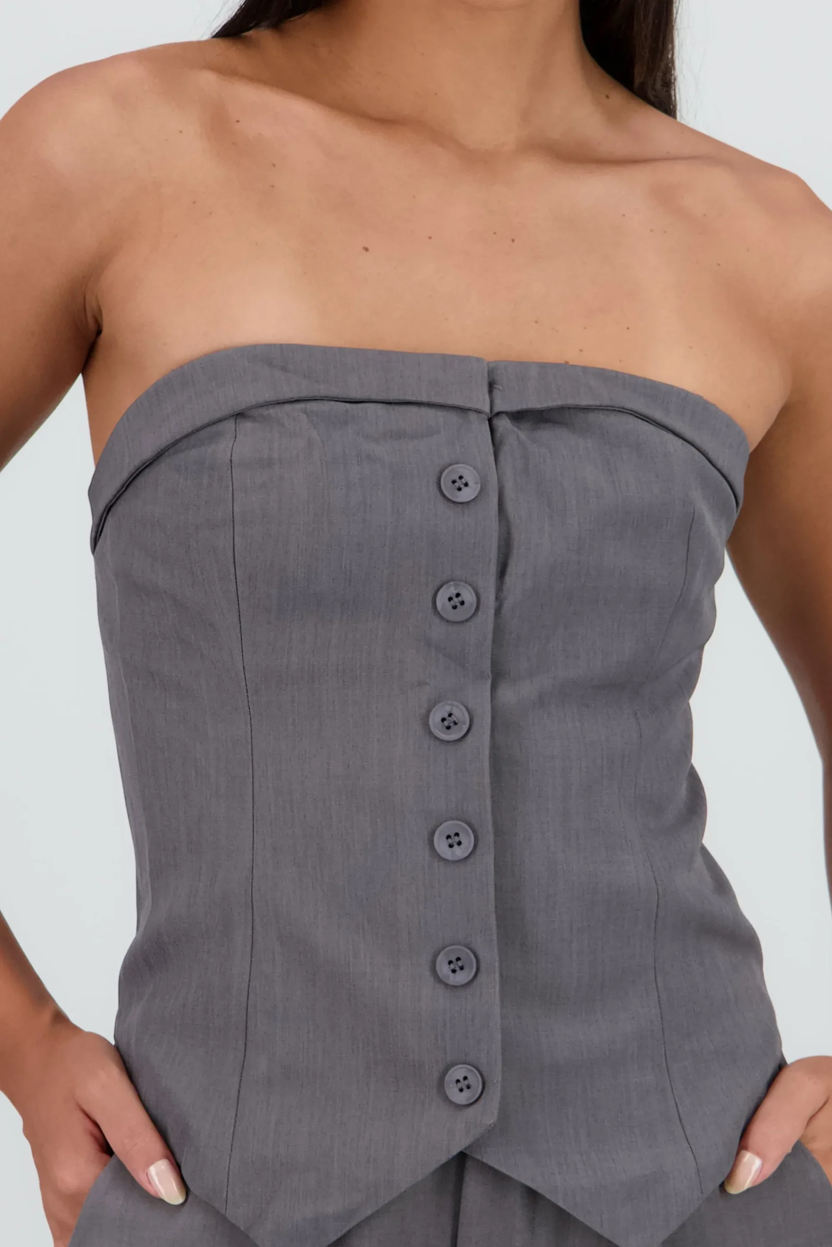 Shasa Tailored V Neck Top