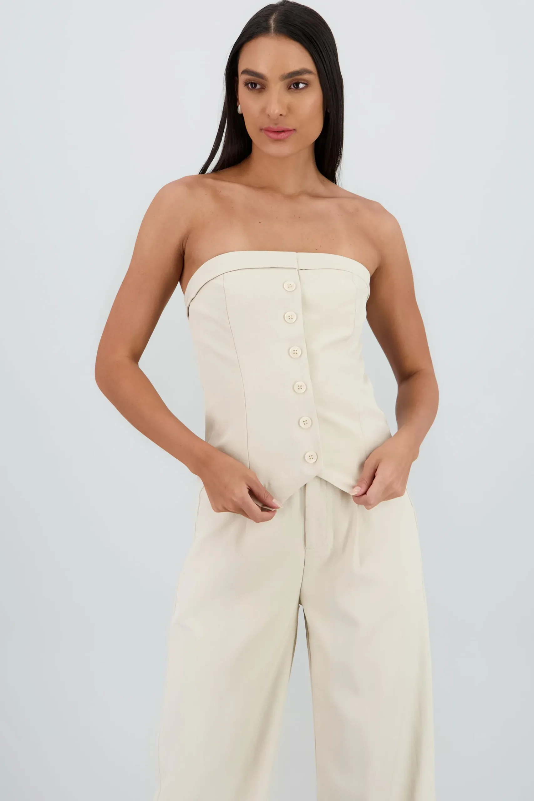 Shasa Tailored V Neck Top