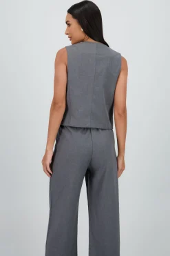 Shasa Tailored Vest with Bow Detail