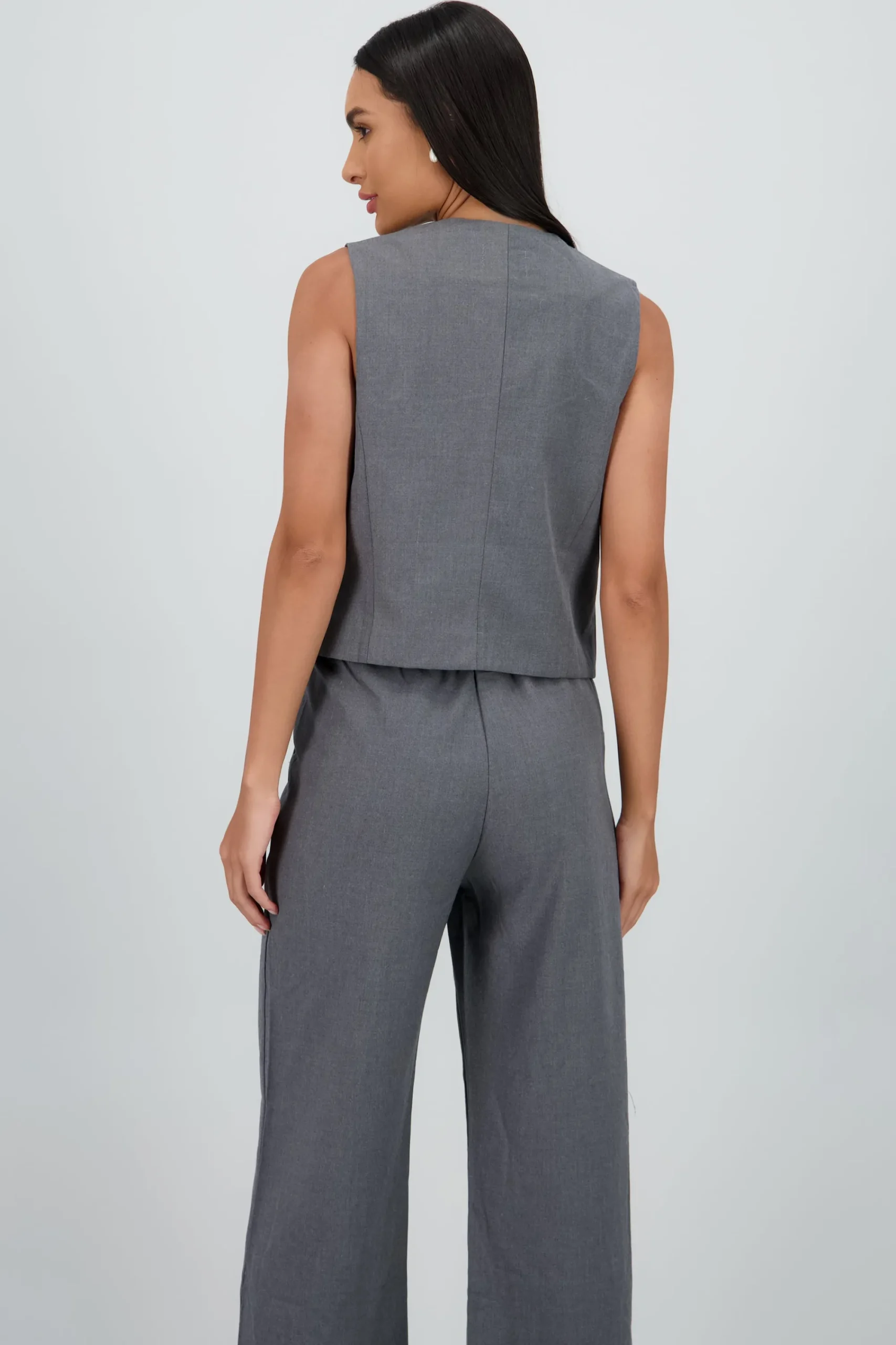 Shasa Tailored Vest with Bow Detail