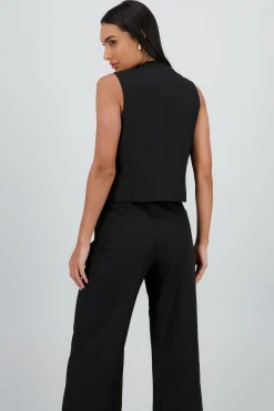 Shasa Tailored Vest with Bow Detail