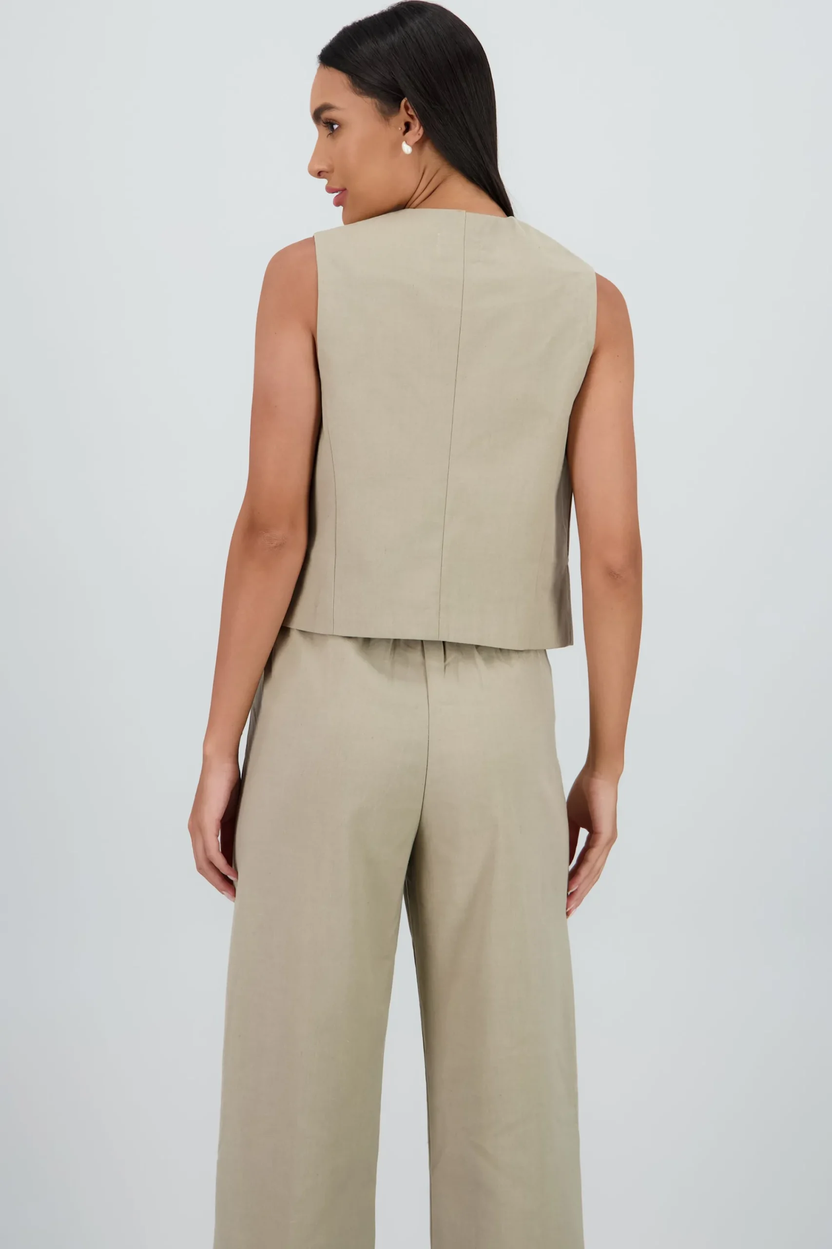 Shasa Tailored Vest with Bow Detail