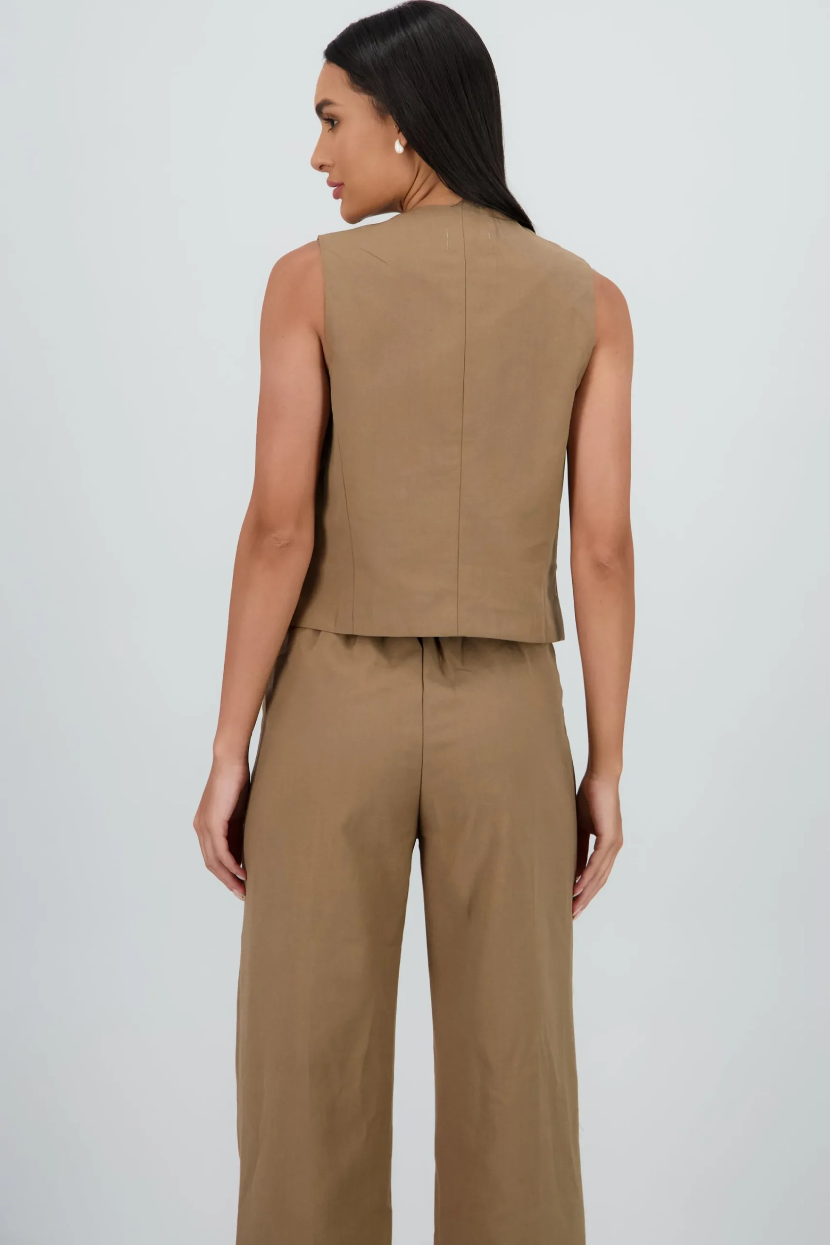 Shasa Tailored Vest with Bow Detail