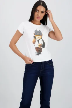 Shasa Teddy Bear T Shirt with Hood Detail