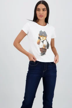 Shasa Teddy Bear T Shirt with Hood Detail