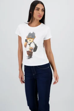 Shasa Teddy Bear T Shirt with Hood Detail