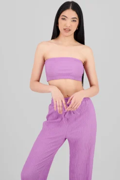 Shasa Textured Bandeau Top