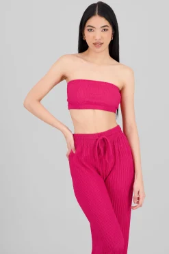 Shasa Textured Bandeau Top