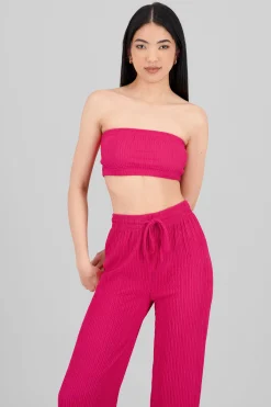 Shasa Textured Bandeau Top