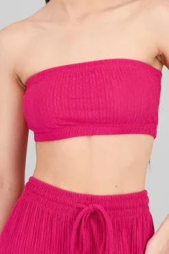 Shasa Textured Bandeau Top