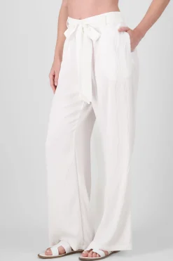 Shasa Textured Belt Straight Pants