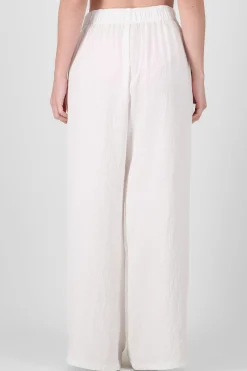 Shasa Textured Belt Straight Pants