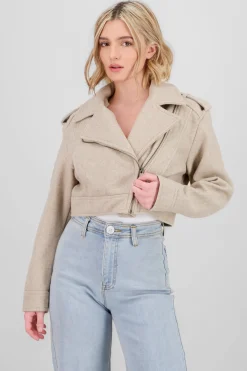 Shasa Textured Biker Jacket