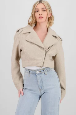 Shasa Textured Biker Jacket