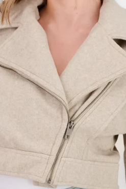 Shasa Textured Biker Jacket