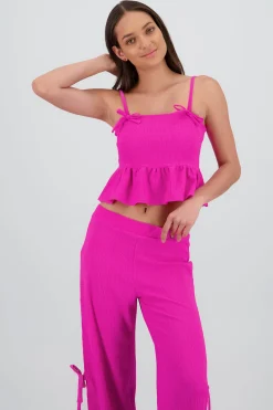Shasa Textured Bow Detail Top