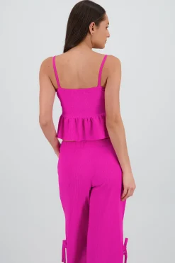 Shasa Textured Bow Detail Top