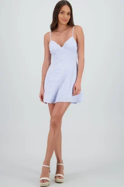 Shasa Textured Cotton Mini Dress
