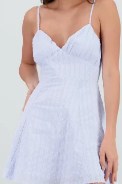 Shasa Textured Cotton Mini Dress